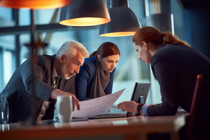 商务人士与轻人老人现代明亮的办公室内部开会,高清,摄影图,摄影图片,图片大全,摄影图免费下载